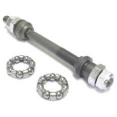 Sturmey Archer vooras HSB424, stevige fietsassensysteem met chromen afwerking en bevestigingspunten voor snelle montage.