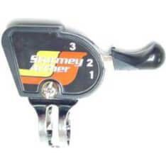Sturmey Archer 3-snelheid shifters model HSJ762, zwart met bedieningsknoppen en kabel voor fietsverstelling