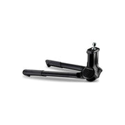 Zwarte Ursus Jumbo Evo 300 mm middenstandaard voor 28 inch fiets met twee pootjes, geschikt voor stabiliteit en comfort.