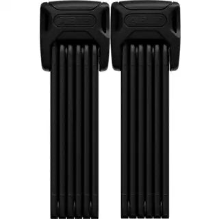 Zwart Abus Bordo 6000/90 vouwslot met twin-set, stevig fietsslot met gekrulde beugels en slotmechanisme voor extra beveiliging