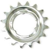Shimano Nexus achtertandwiel in zilver voor fiets, zichtbaar in de afbeelding met details van het fietsonderdeel