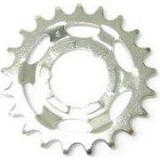 Shimano Nexus achtertandwiel in zilver, geschikt voor fiets, zichtbaar in de afbeelding.