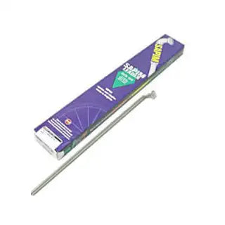 RVS spaak Sapim Leader 14-190 met nippel, geschikt voor fietswiel, getoond op afbeelding.