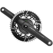 Sram Red Axs PM E1 DUB 12V racefiets cranksysteem met geïntegreerde vermogensmeter, zwart met rode details