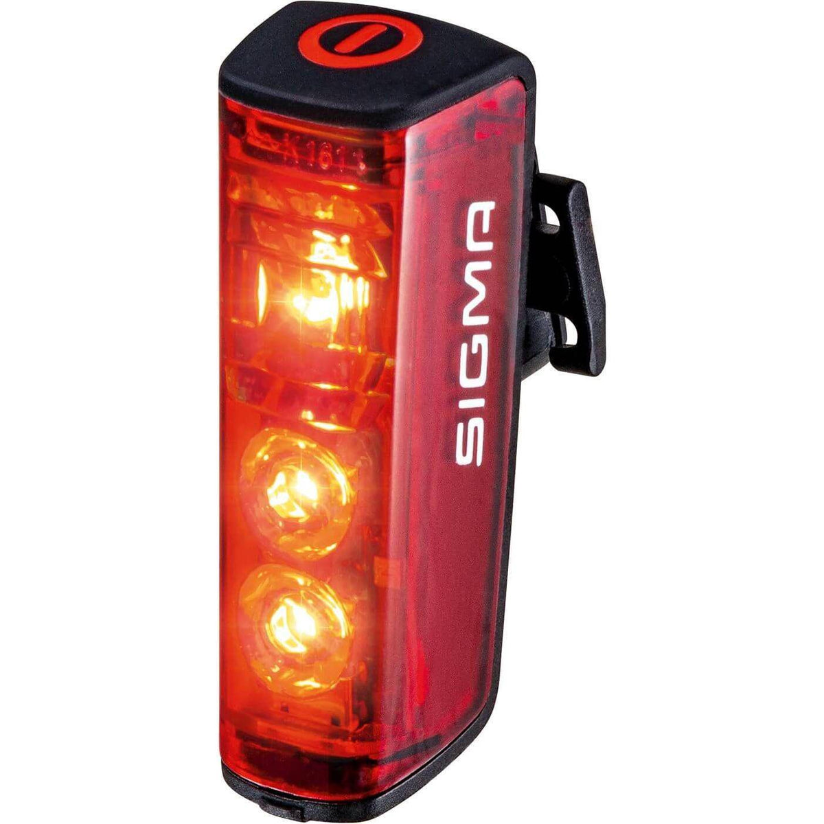 Sigma Blaze USB achterlicht voor zadelpen, helder LED-verlichting voor fietsveiligheid en zichtbaarheid.
