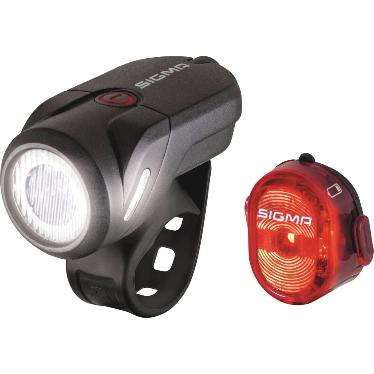 Sigma Aura 35 en Nugget II USB verlichtingsset, inclusief lampen en accessoires voor fotografie, op een witte achtergrond
