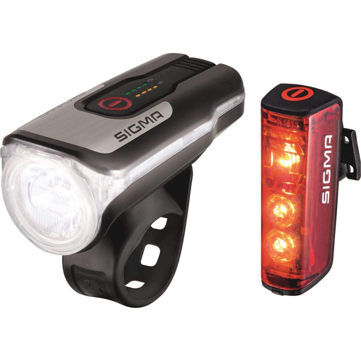 Sigma Aura 80 en Blaze USB verlichtingsset met lampen en accessoires voor fotografie, zwart ontwerp, zichtbaar in de afbeelding.