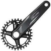 Shimano Deore FC-M5100 MTB-crankstel voor 10/11 snelheden, zwart, met kettinggeleider en pedaalas, geschikt voor mountainbikes