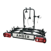 Pro-User Amber III fietsendrager voor 3 fietsen, kantelbaar, 13-polige trekhaak, geschikt voor auto en fietstransport.