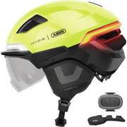 Abus Hyp-E Blace Speed Pedelec fietshelm met geïntegreerde verlichting, zwart, stevig en veilig voor snel fietsverkeer