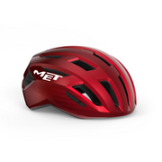 MET racefietshelm Vinci Mips op een zwarte fietshelm met aerodynamisch ontwerp en verstelbare ventilatieopeningen.