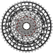 Sram Xxsl Eagle T Axs D1 groepset voor mountainbikes, inclusief 12-speed cassette en derailleur, zichtbaar op de afbeelding