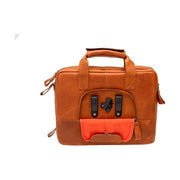 Nieuwe Looxs Cali 17L leren fietstas voor enkel, cognac kleur met verstelbare riem en stijlvolle afwerking.