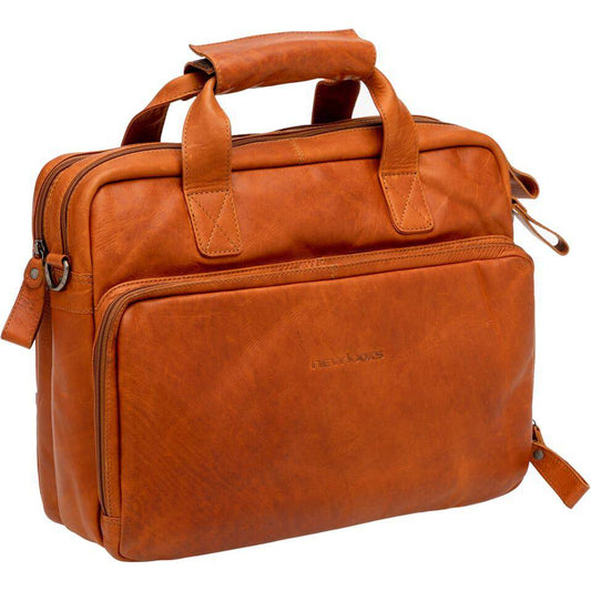 Fietstas New Looxs Cali 17 Liter 40 X 15 X 31 Cm - Gemaakt Van Luxe Leder - Cognac - Le Coq Wielerartikelen