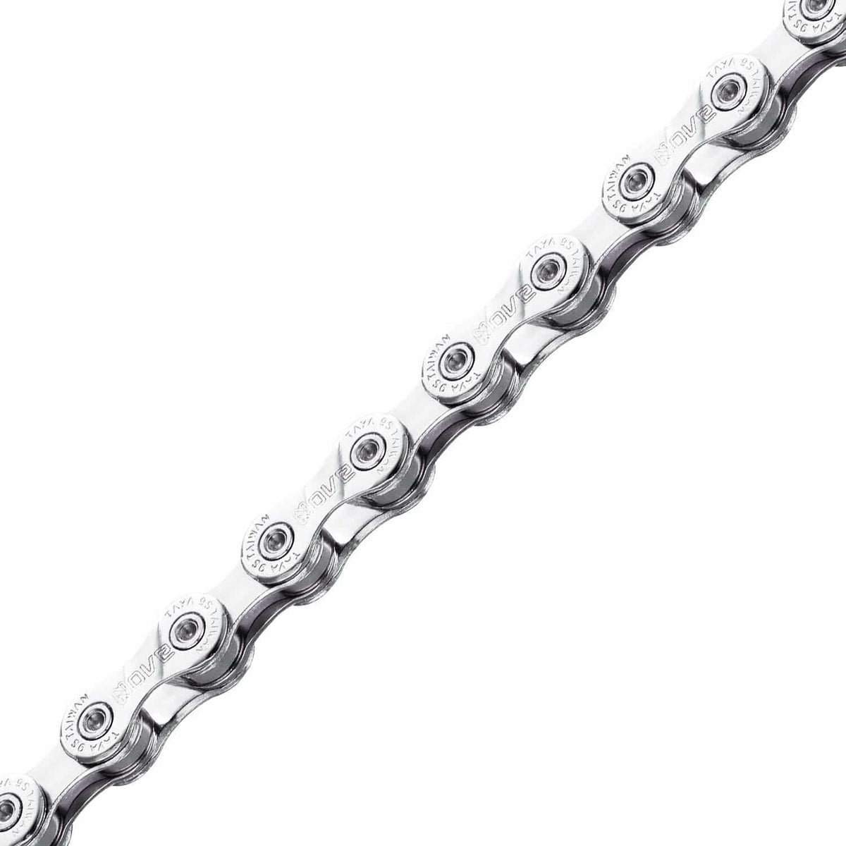 Zilveren Taya ketting Nove-91 met 116 schakels, elegante sierketting voor dames, zichtbaar in close-up beeld.
