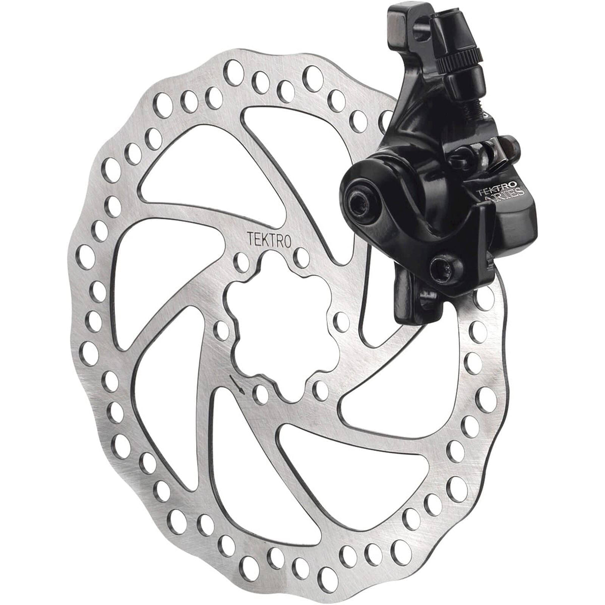 Tektro Aries MD-M300 mechanische schijfrem set met 180 mm rotor voor fietsen, inclusief remmen en accessoires