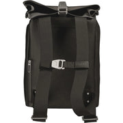 Brooks Pickwick S Leather rugzak met 12L capaciteit, zwart leren tas met verstelbare schouderbanden en ritssluiting.