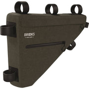 Brooks Frametas Scape Full Frame 5L, zwart waterdichte frametas met verstelbare riemen en reflecterende details.