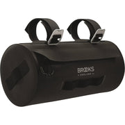 Brooks Stuurtas Scape Handlebar 3L voor fiets, zwart met comfortabele grip en geïntegreerde opbergruimte, geschikt voor stadsfietsen.