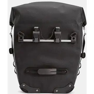 Brooks fietstas Enkel Scape L 18-22L, zwart, waterbestendige tas met verstelbare riemen en reflecterende details.