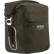 Brooks Enkel Scape S fietstas met 10-13L inhoud, waterbestendige tas voor fietsen, zwart met reflectie details