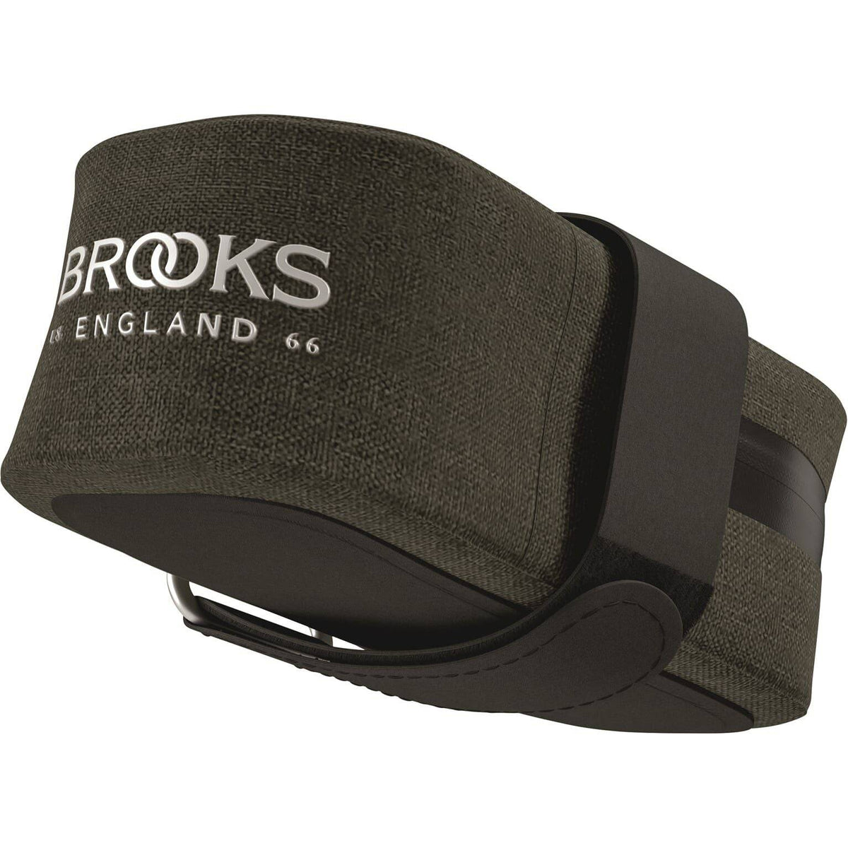 Brooks Scape Pocket mudgroene zadeltas met meerdere vakken en ritssluitingen voor fietstassen en accessoires