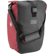 Clarijs Solobag 24 liter waterdichte fietstas voor enkel, zwart, met verstelbare band en reflecterende details.