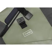 Clarijs Variobag 24 liter waterdichte fietstas voor enkel, zwart, met reflecterende details en verstelbare riem.