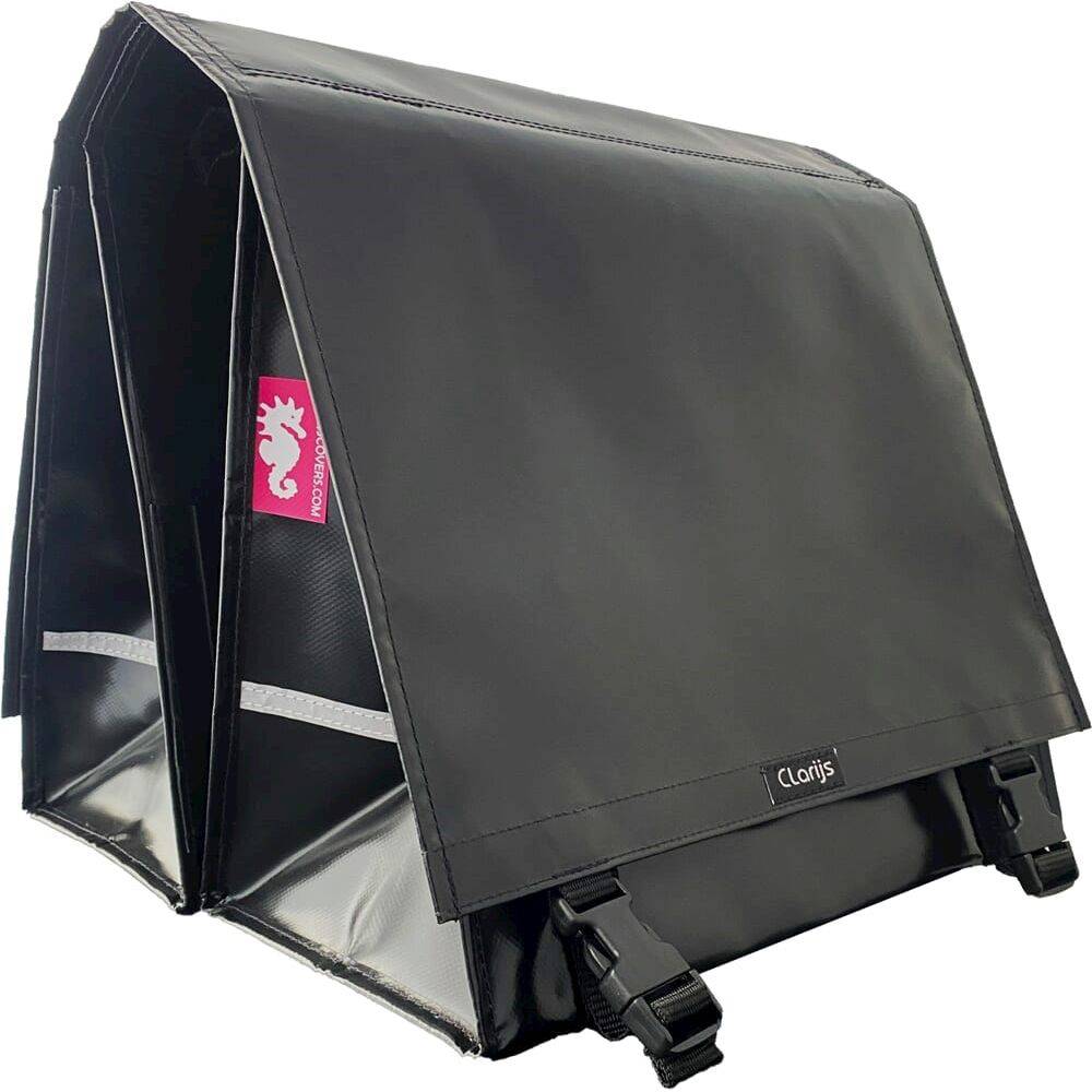 Clarijs Fietstas Dubbel Xl Pvc 46L Met Uitsparing Zwart - Le Coq Wielerartikelen