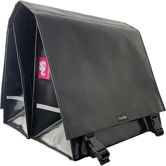 Clarijs Fietstas Dubbel Xl Pvc 46L Met Uitsparing Zwart - Le Coq Wielerartikelen