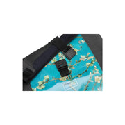 Clarijs Solobag 24 liter fietstas van Gogh, enkelmodel, blauwe waterdichte tas voor fietsgebruik, zichtbaar met reflectie.