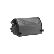 Zwarte Clarijs fietstas enkel, Premium 61 liter frontbag voor fietsen, zichtbaar met bevestigingsriemen en duurzame materialen.