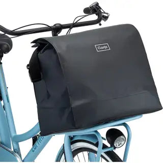 Clarijs fietstas enkel in glanzend zwart, 30 liter front bag voor fiets, waterbestendig en praktisch ontwerp