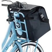 Zwarte Clarijs fiets tas, enkelvoudige front bag Dragertas van 30 liter, glanzende afwerking voor stadsfietsen