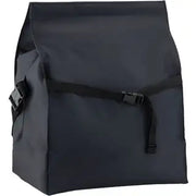 Clarijs zwarte glanzende enkel fietstas, 30 liter front bag met verstelbare riem en stevige constructie.
