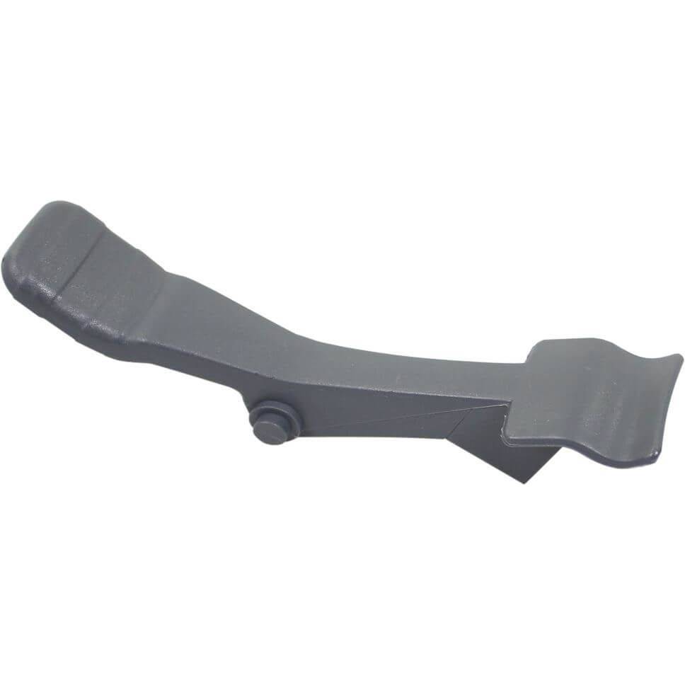Thule Euroclassic Easyfold fietsendrager ontgrendelingshendel, onderdeel voor fietsdrager, close-up van de hendel in detail.