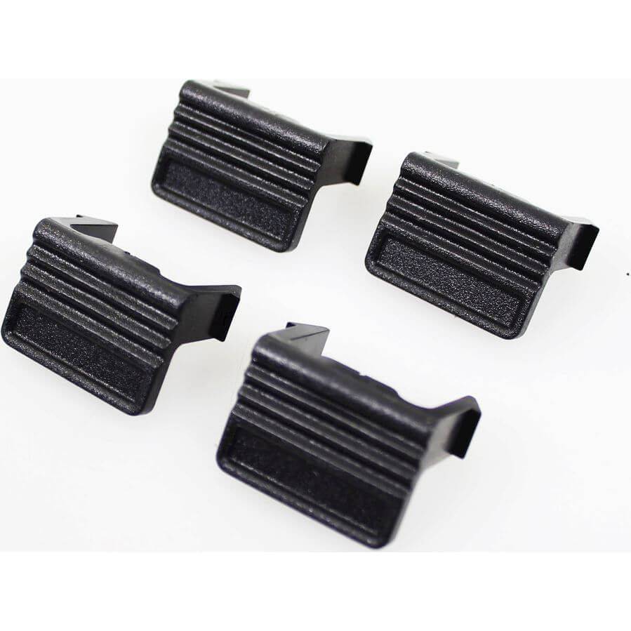 Thule kentekenhouderclips set van 4, geschikt voor fietsendrager onderdelen, inclusief 2 A en 2 B clips, zwart kunststof.