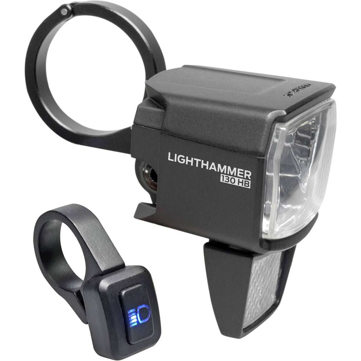 Trelock Lighthammer LS 930-Hb E-B koplamp met 130 Lux voor e-bike, 12V DC, helder licht, comfortabele fietsverlichting