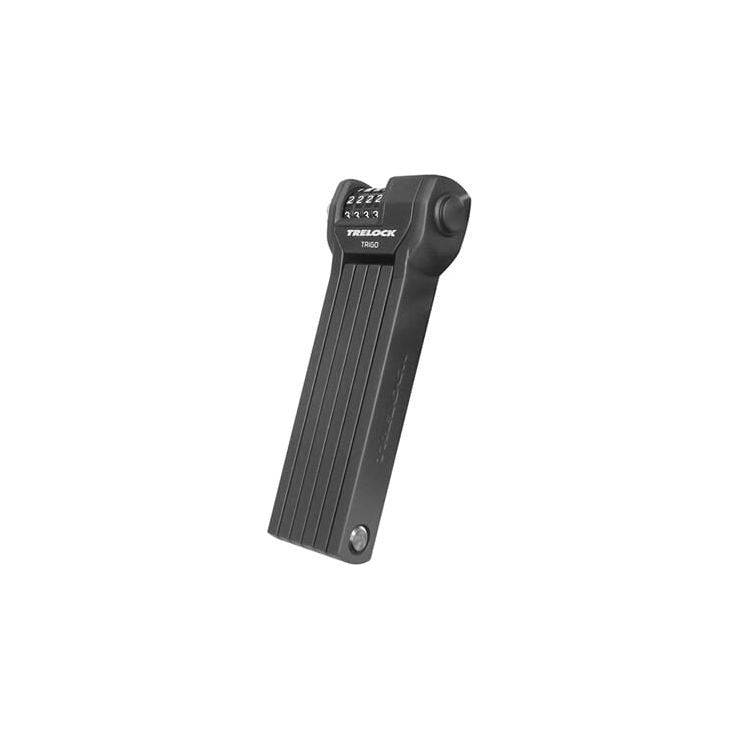 Trelock Vouwslot Fs 360 C85, stevig vouwslot voor fietsbeveiliging, zwart met merklogo en mechanisme zichtbaar