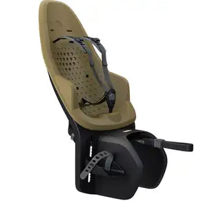 Thule Yepp 2 Maxi MIK HD fietsstoeltje achter, geschikt tot 22 kg, met verstelbare veiligheidsgordel en comfortabele zit.