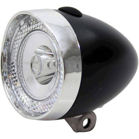 Union Koplamp Un-4955 Retro Mini Batterij Zwart Oem - Le Coq Wielerartikelen