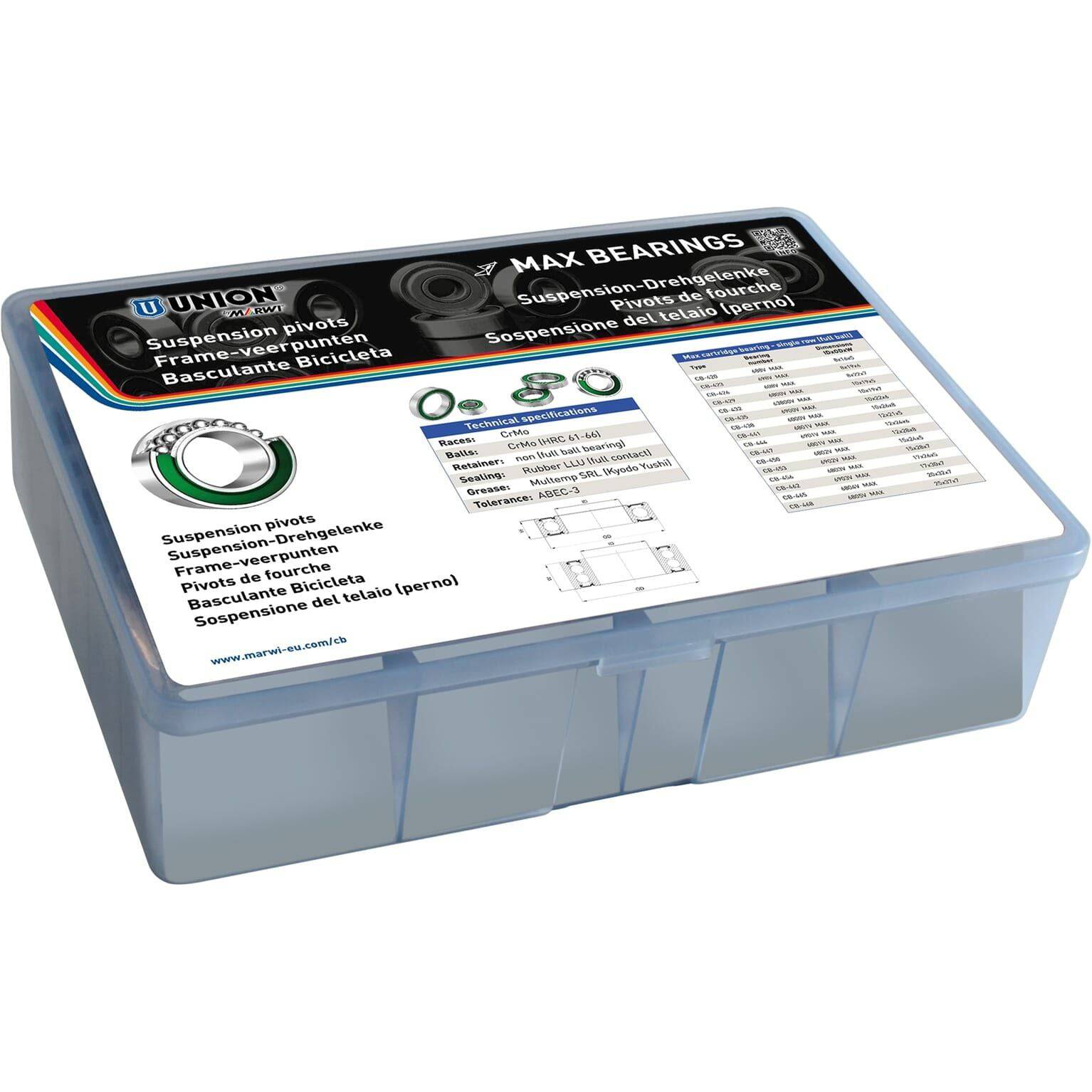 Union Max Kogellager Assortimentsbox - Le Coq Wielerartikelen