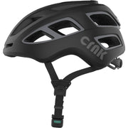 Crnk Veloce e-bike helm met aerodynamisch ontwerp en ventilatiegaten, geschikt voor veiligheid tijdens het fietsen.