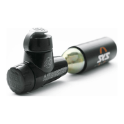Zwarte SKS Airbuster 125 mm aluminium CO2-pomp met verlichtingsfunctie voor snel en gemakkelijk oppompen.