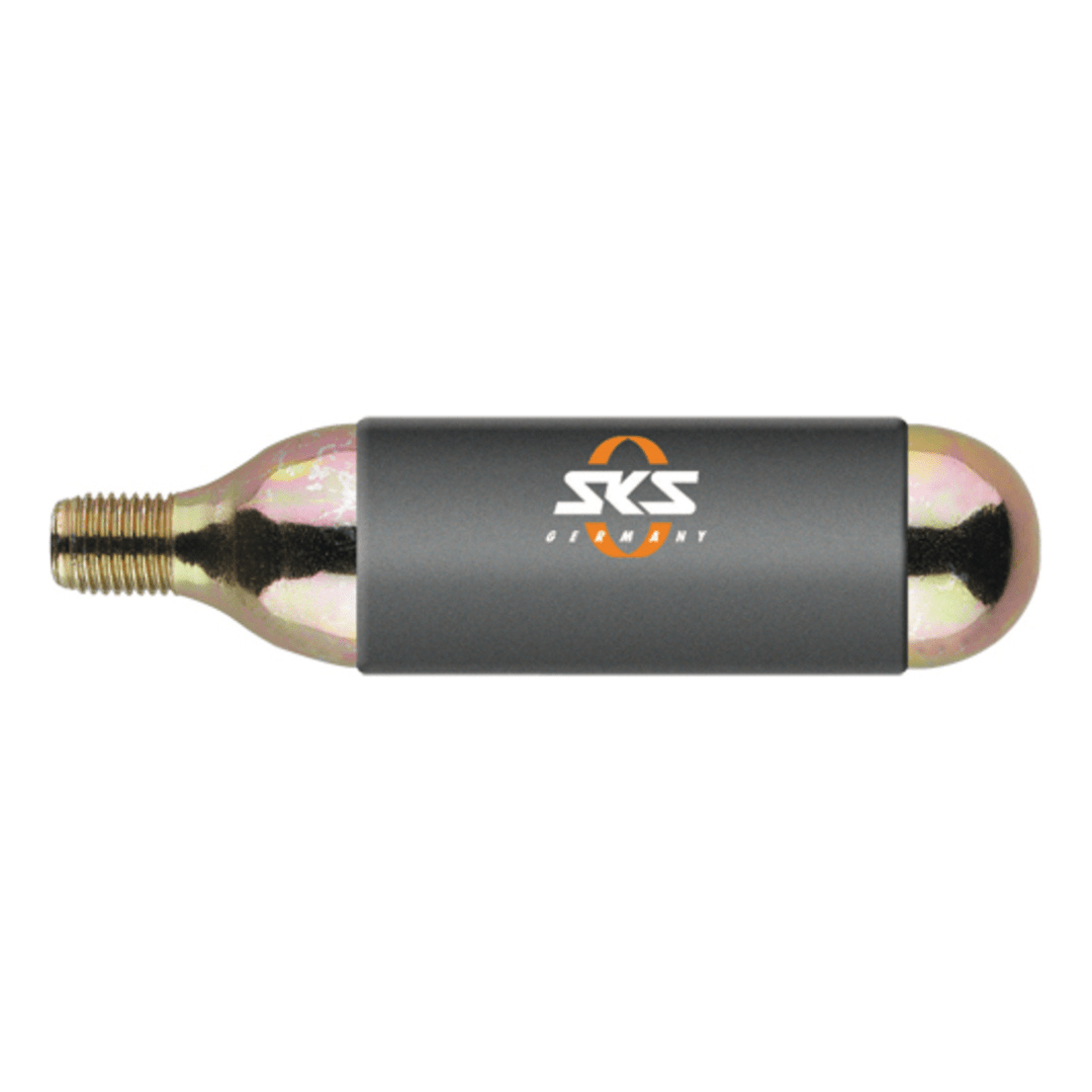 SKS CO2-patroon van 24 gram met schroefdraad voor luchtgeweren, voor gebruik in CO2-bewapening.