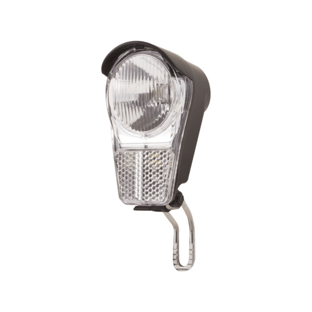 XLC Galeo Xb koplamp met LED-verlichting voor fiets, zwart, compacte en krachtige fietsverlichting.