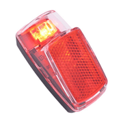 Edge Vida achterlicht met 1 LED, spatbordmontage en batterijen, geschikt voor fietsverlichting, zichtbaar in de afbeelding.