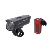 XLC Verlichtingsset Proxima Pro Cl-S25 met voor- en achterlicht voor fietsen, zwart met bevestigingsmaterialen