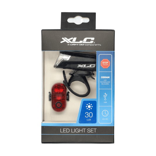 Lampset XLC Altair Plus CL-S23+ Led USB Zwart - Le Coq Wielerartikelen