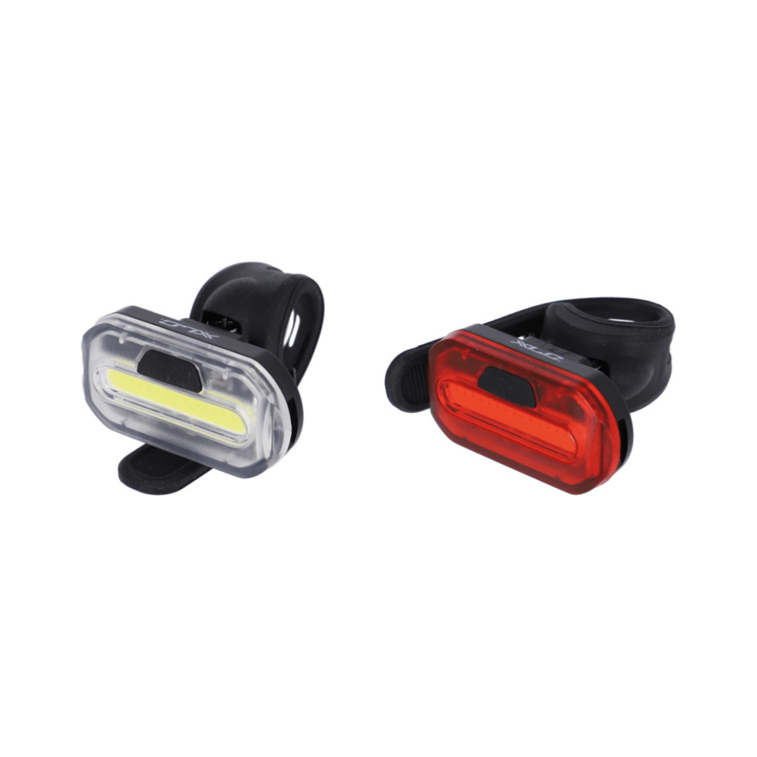 XLC Verlichtingsset Cl-E13 met voor- en achterlicht, inclusief bevestigingsmateriaal en verlichte onderdelen, geschikt voor fietsen